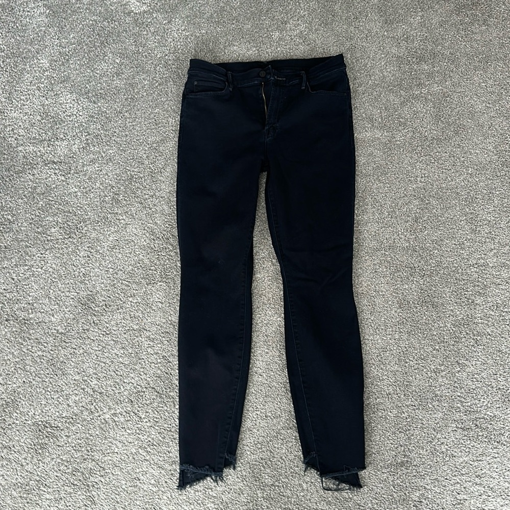 MOTHER Ankle & Cropped Black Jeans